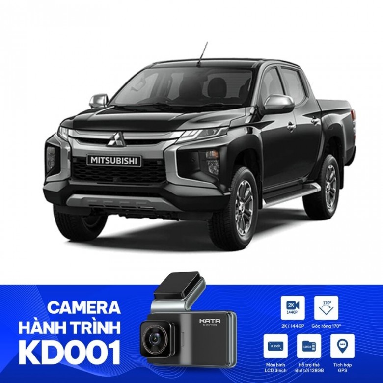 Lắp Camera Hành Trình Cho Ô Tô Mitsubishi Triton 2020 Với Camera KATA KD001